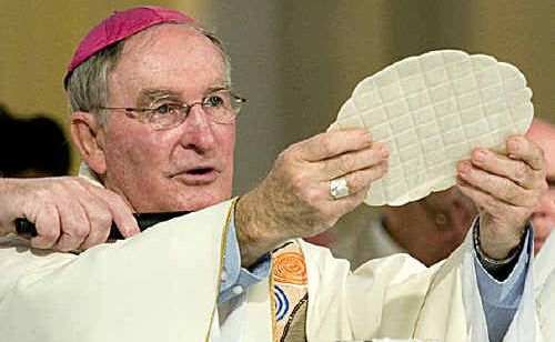 Bishop Bill Morris celebrates Mass at St Patrick’s Cathedral yesterday.